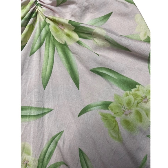 Tommy Bahama Cream and Green Floral Midi Skirt - Picture 7 of 9